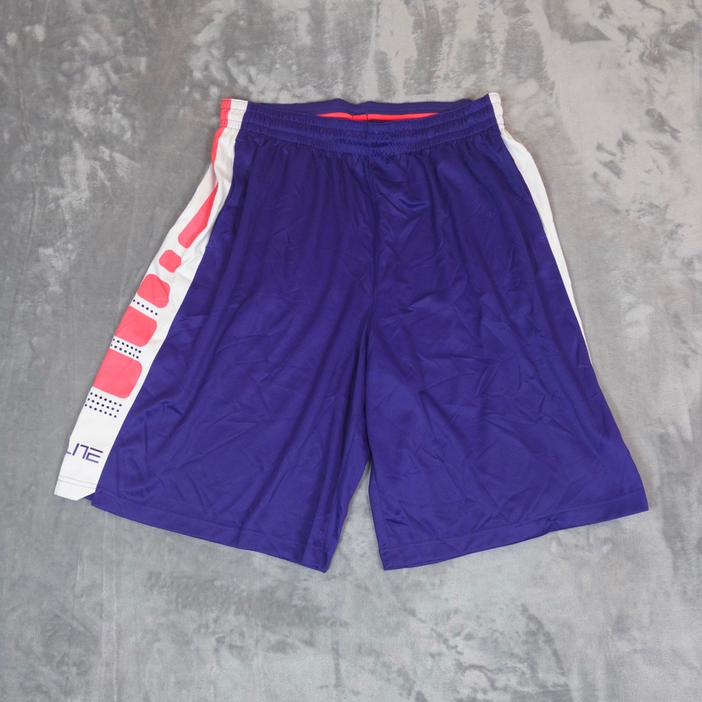 Nike Basketball Shorts Mens XXL Purple Elite Dri-FIT Athletic Gym Mesh Shorts